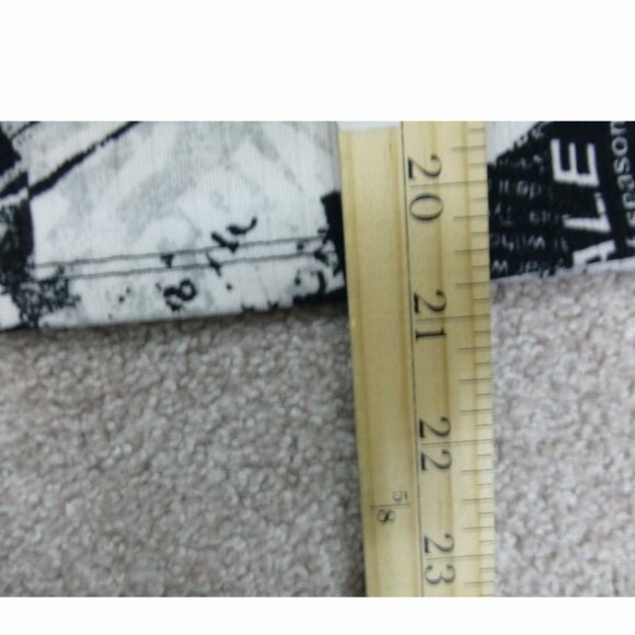 Newspaper Graphic Long Sleeve, High Neck, Cut Out At Chest Top - Picture 9 of 9